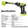 Cordless Portable Power Washer – 6-in-1 Cleaning Kit