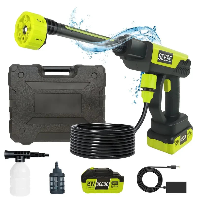 Cordless Portable Power Washer – 6-in-1 Cleaning Kit