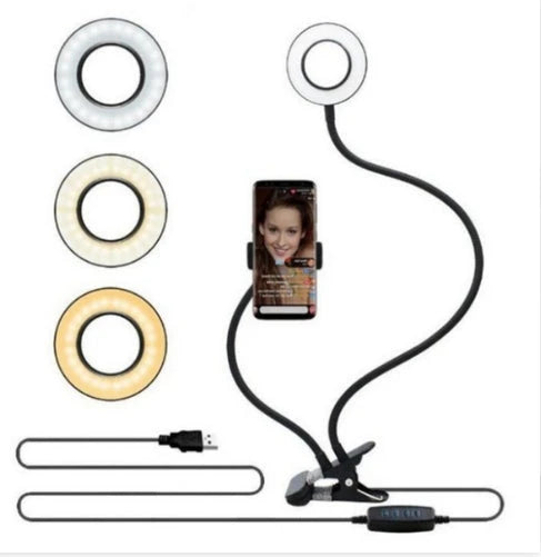 Adjustable LED Ring Light with Desk Support — Coming Soon