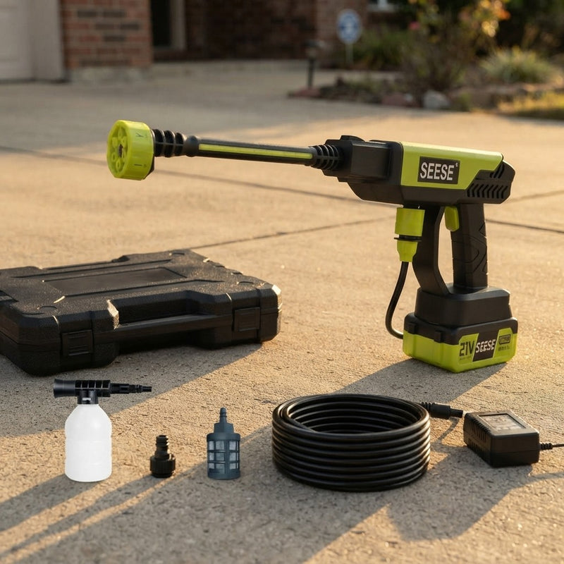 Cordless Portable Power Washer – 6-in-1 Cleaning Kit