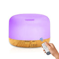 Wood grain remote control humidifier with LED lighting